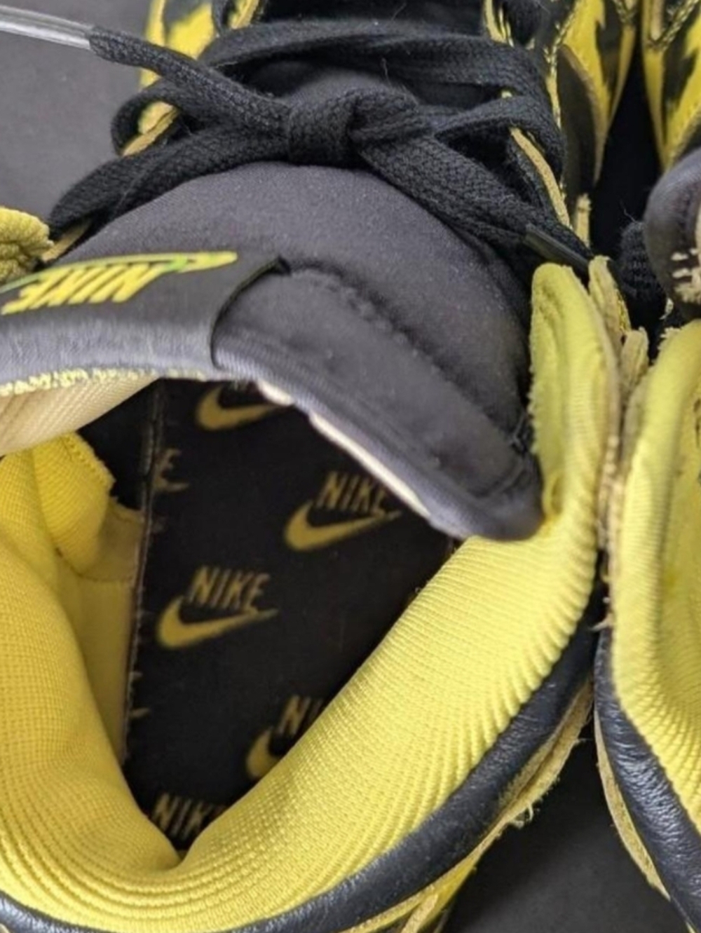 Nike Dunk High 1985 size 10 SP "Yellow Acid Wash". - Picture 8 of 8